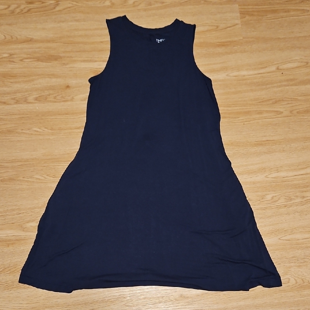 Time And Tru Navy Midi Dress